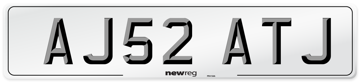 AJ52 ATJ Number Plate from New Reg